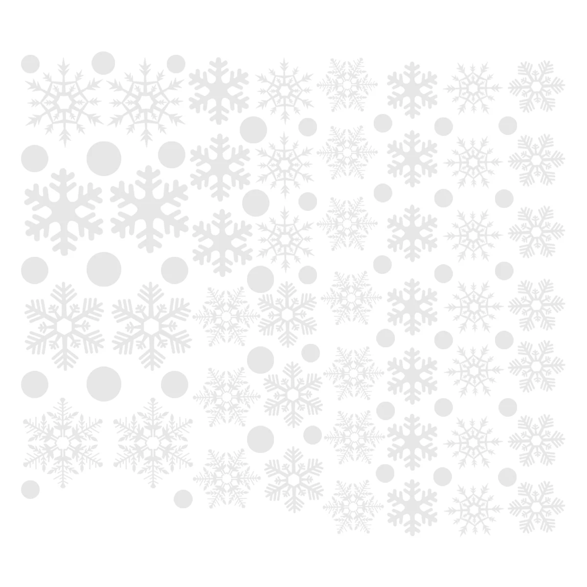 

48pcs Window Decoration Winter Glueless Pvc Stickers Snow Stickers Removable Wall Glueless PVC Christmas Classic Design