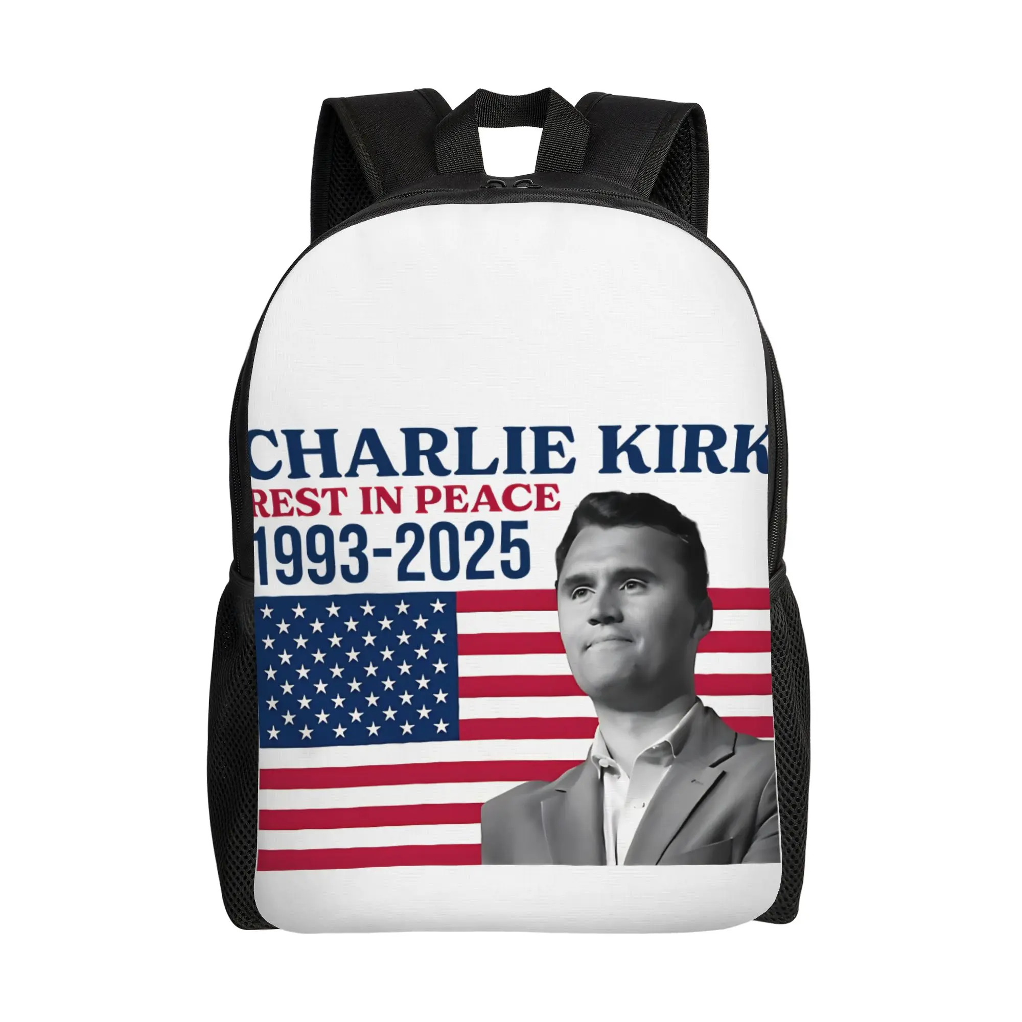 Rest In Peace Charlie Kirk Backpack Girl  Big Backpacks Polyester Leisure School Bags Travel Designer Rucksack