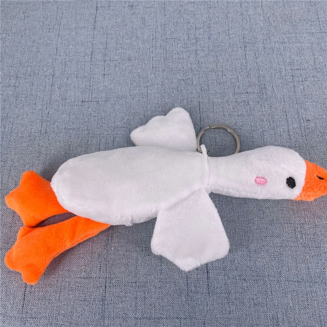 1046-0f15f3.jpg White Duck Plush Key Chain Toy (12CM)