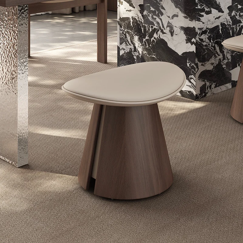 Modern Minimalist Mushroom Stool Creative Curved Shoe Changing Stool Designer Dressing Tea Stool for Home Living Room Entryway