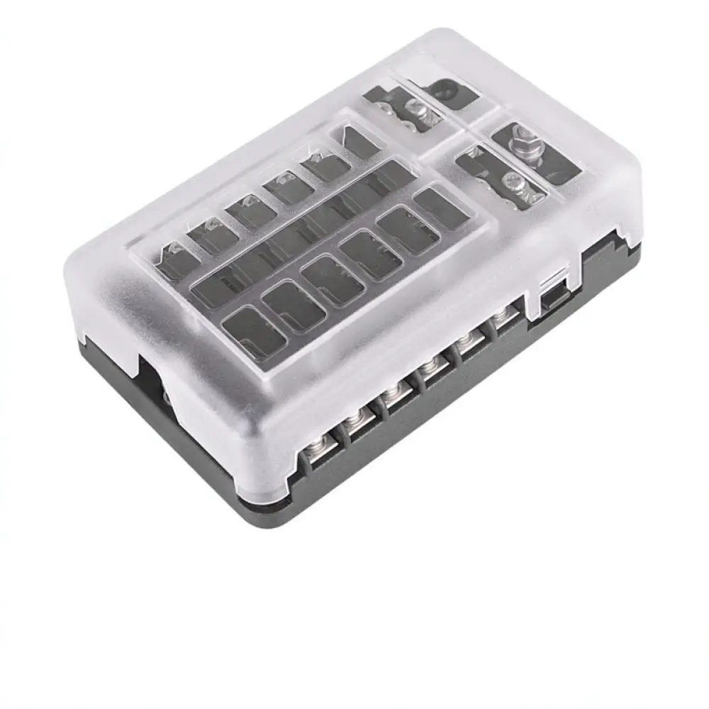 For For Yudai 12 Circuit Fuse Block Blade Holder Marine Boat Rv Car Wiring Distribution Panel 32V 100A Power Fuse Box Unit
