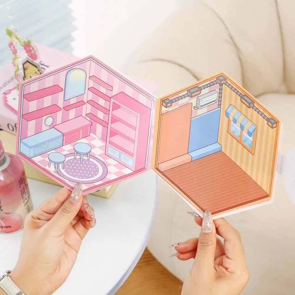 New Cute Style 3D Landscape Sticker Multiple Scene Die Cut DIY Sticker PET Material Cartoon Scene Sticker Gift For Kid