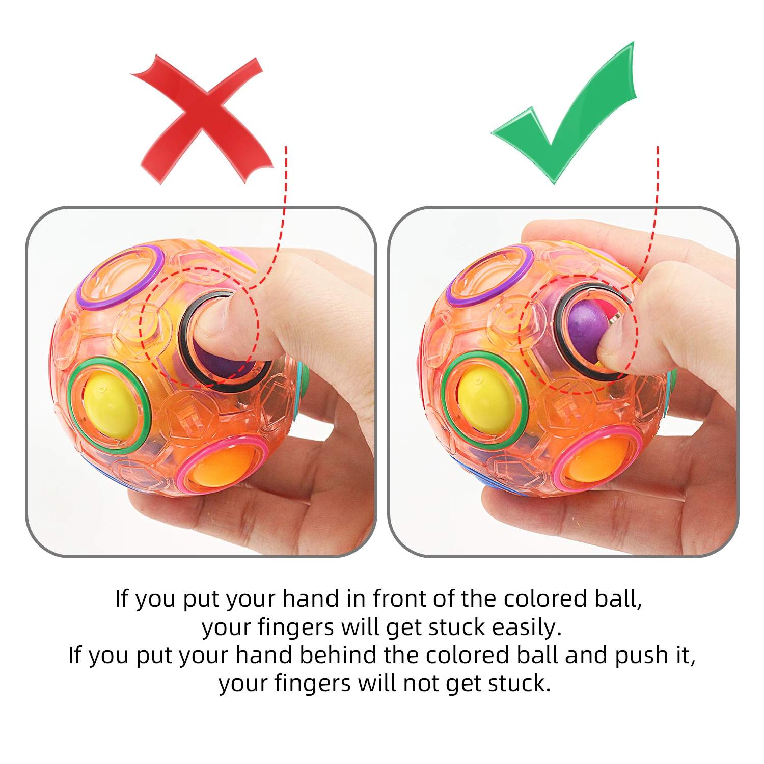 12-gaats persen magische bal regenboogbal vinger voetbal buitenaardse kubus vinger magische bal stressverlichtend nieuw uniek speelgoed