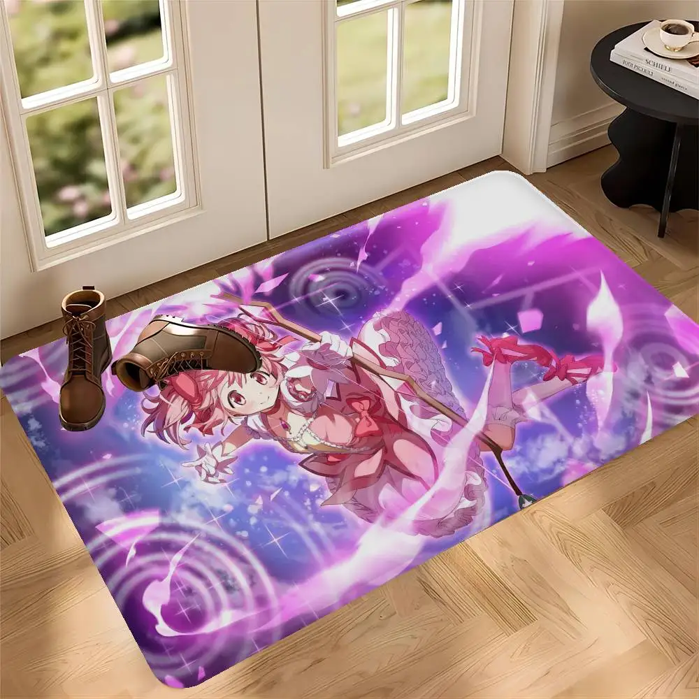 Anime Puella Magi Madoka Magica Door Mat Cheaper Anti-slip Modern Living Room Balcony Printed Bedside Mats