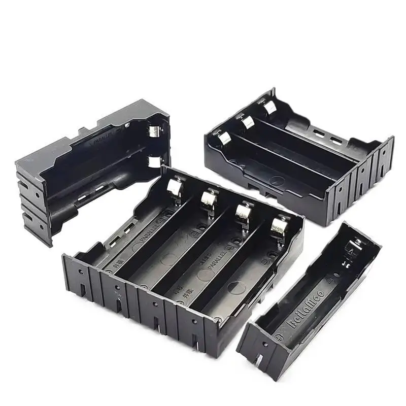 1-3pcs Plastic 18650 Battery Storage Box Case 1 2 3 4 Slot Way DIY Batteries Clip  Container With Wire Lead For 18650 Battery