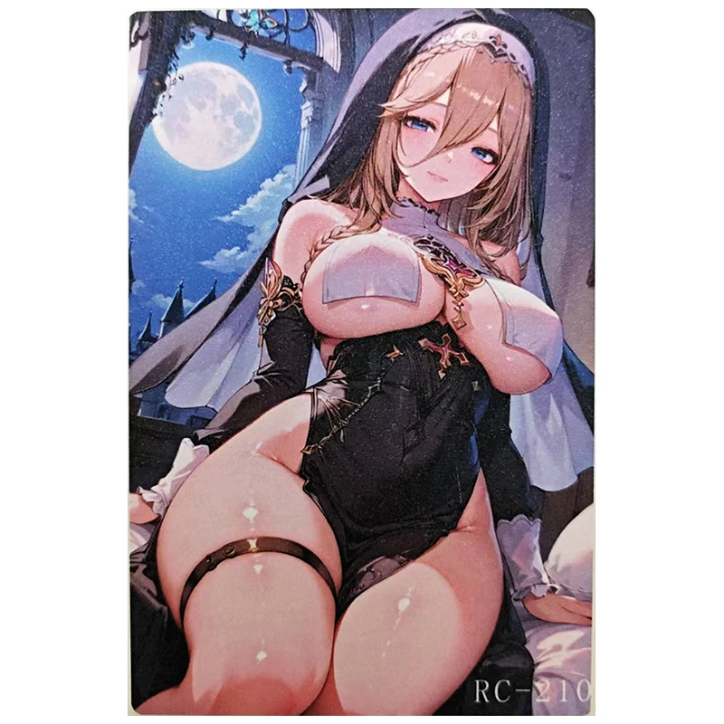 Anime Goddess Story Rare A6 Size RC Collectible Card Hu Tao Raiden Shogun Sparkle Kafka Emilia Toys for boys Birthday Present