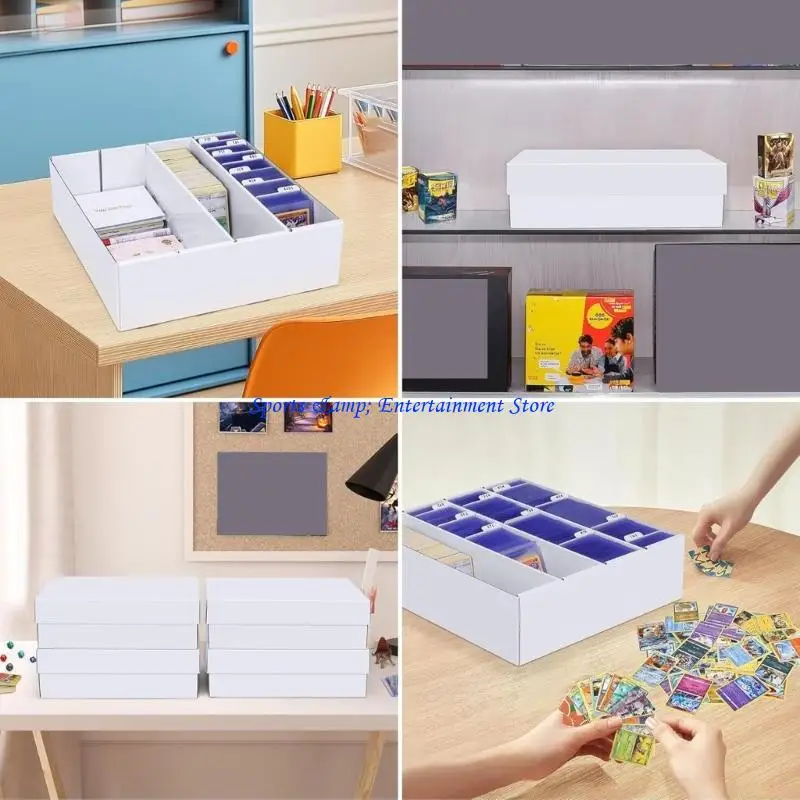 

G7NF Practical Trading Card Storage Box Large Capacity Multi Compartment Card Organizers Table Game Accessories Enduring