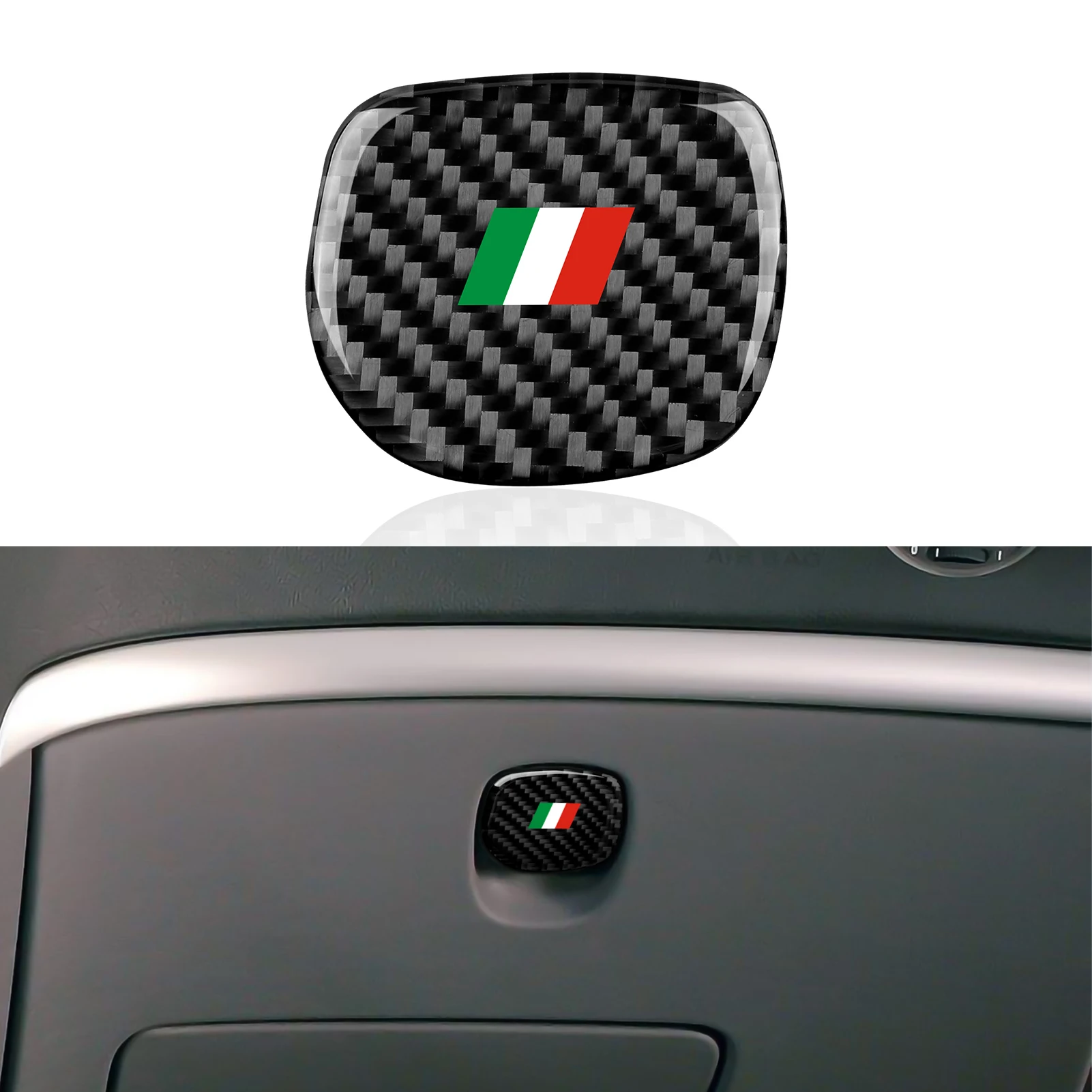 Para accesorios Alfa Romeo 159 Brera Spider (2004-2011), Panel de caja de almacenamiento lateral para pasajero de coche, pegatina Interior de fibra de carbono
