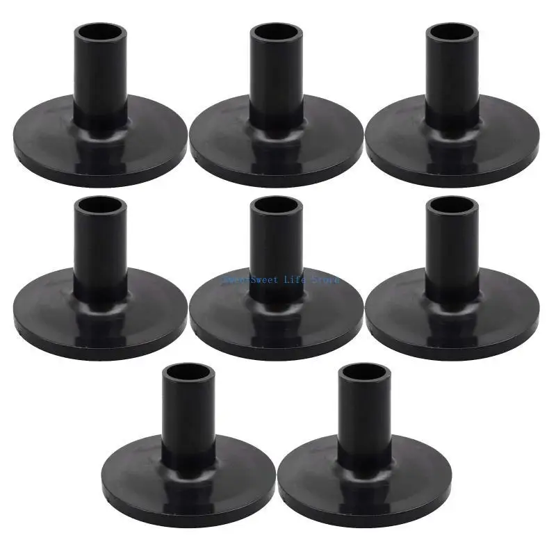 

D5QB 8 PCS Cymbal Stand Sleeves for Drum Kits Drum Sleeve Plastic Felt Sleeve Set Musical Instruments Accessories Black