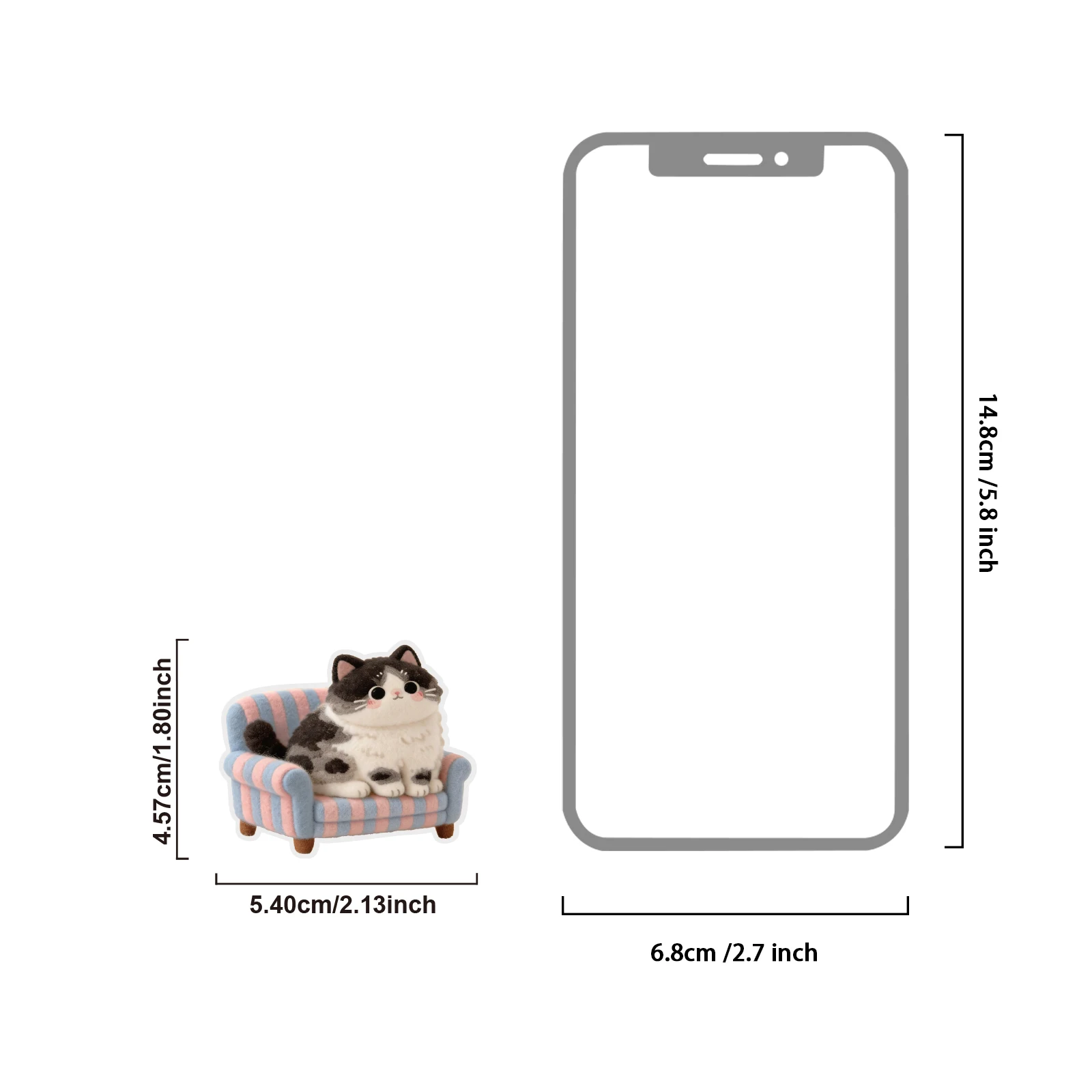 Etori Life 15Pcs Cute Felt-Style Wearable Accessories Cow Cat Journal Stickers Healing Pet Stickers Suitable for Laptops, Phone Backs, Handbags, Photo Albums, Guitars, Diaries, Notepads, Postcards and Envelopes, Pen Holders and Pencil Cases, Handmade Scrapbooking Supplies, Office Decor Accessories, Room Decoration, Japanese Aesthetic, Birthday Gifts, Back-To-School Season, Cycling Decals