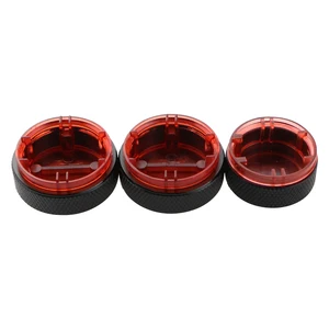 AC Aluminum Alloy button button, heat control switch button, VW Polo 2002-2013, 2014, MK4, MK5, 9N, 9N3, 6R, 3pcs per set 6 Main Sales Command Air Conditioning Polo - №1