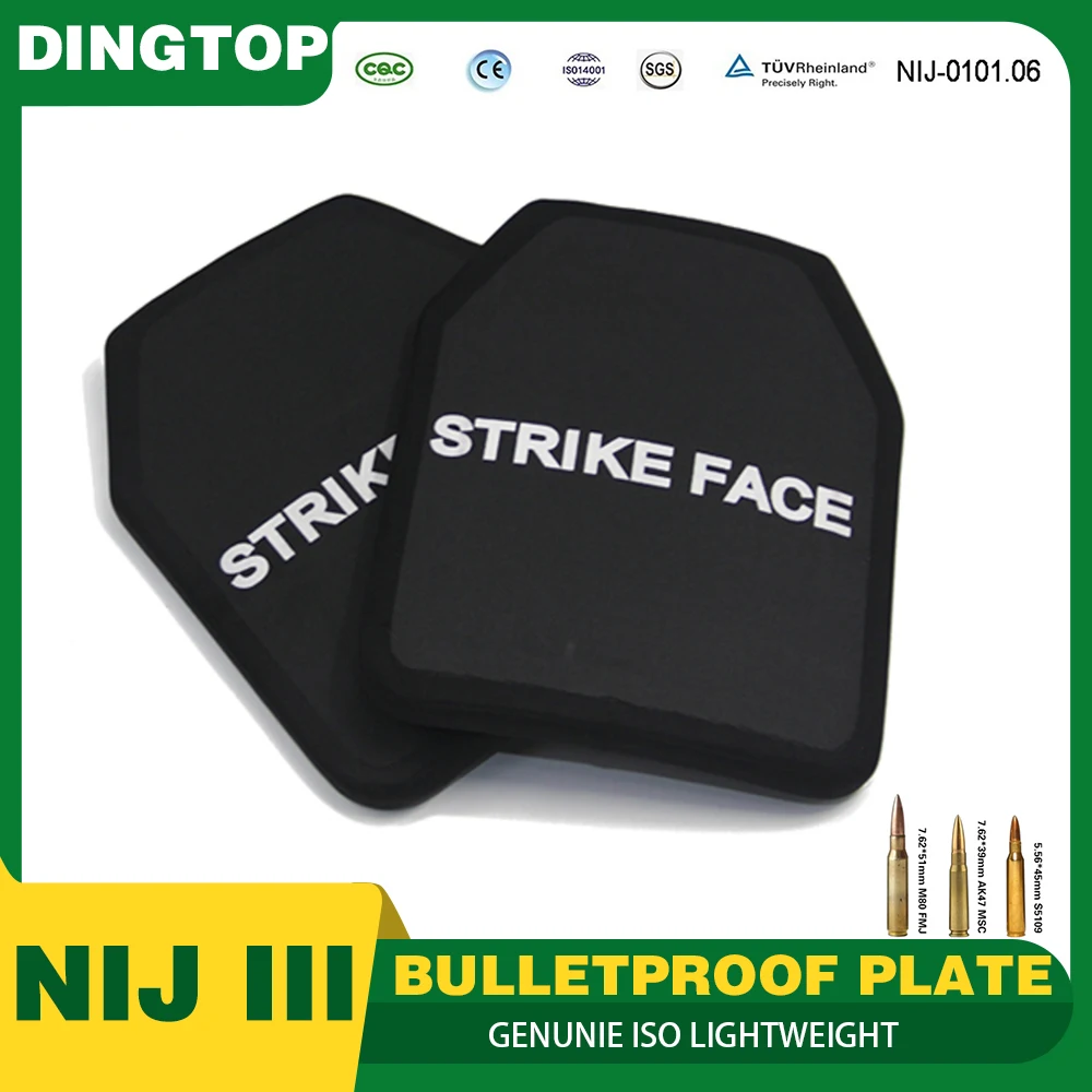 Factory Price Lightweight Bulletproof Hard Plate NIJ III Ballistic 5.62mm AK47 for Tactical Vest In Self-defense