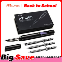PTS200 Smart Electric Soldering Iron 100W Mini Portable Fast Heating Soldering Station Universal TS101/TS100 Soldering Iron Tip