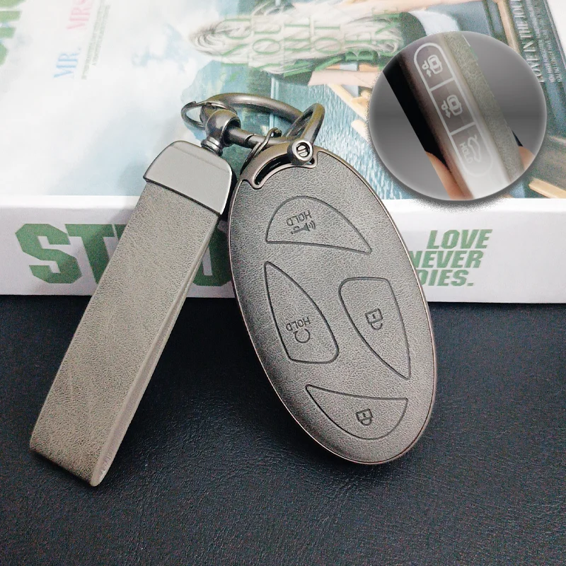 

Lightweight Key Case for Hyundai Grandeur GN7 Kona Ev Lonic 2023 7 Button Remote Smart Car Key Cover Holder Keychain Accessories