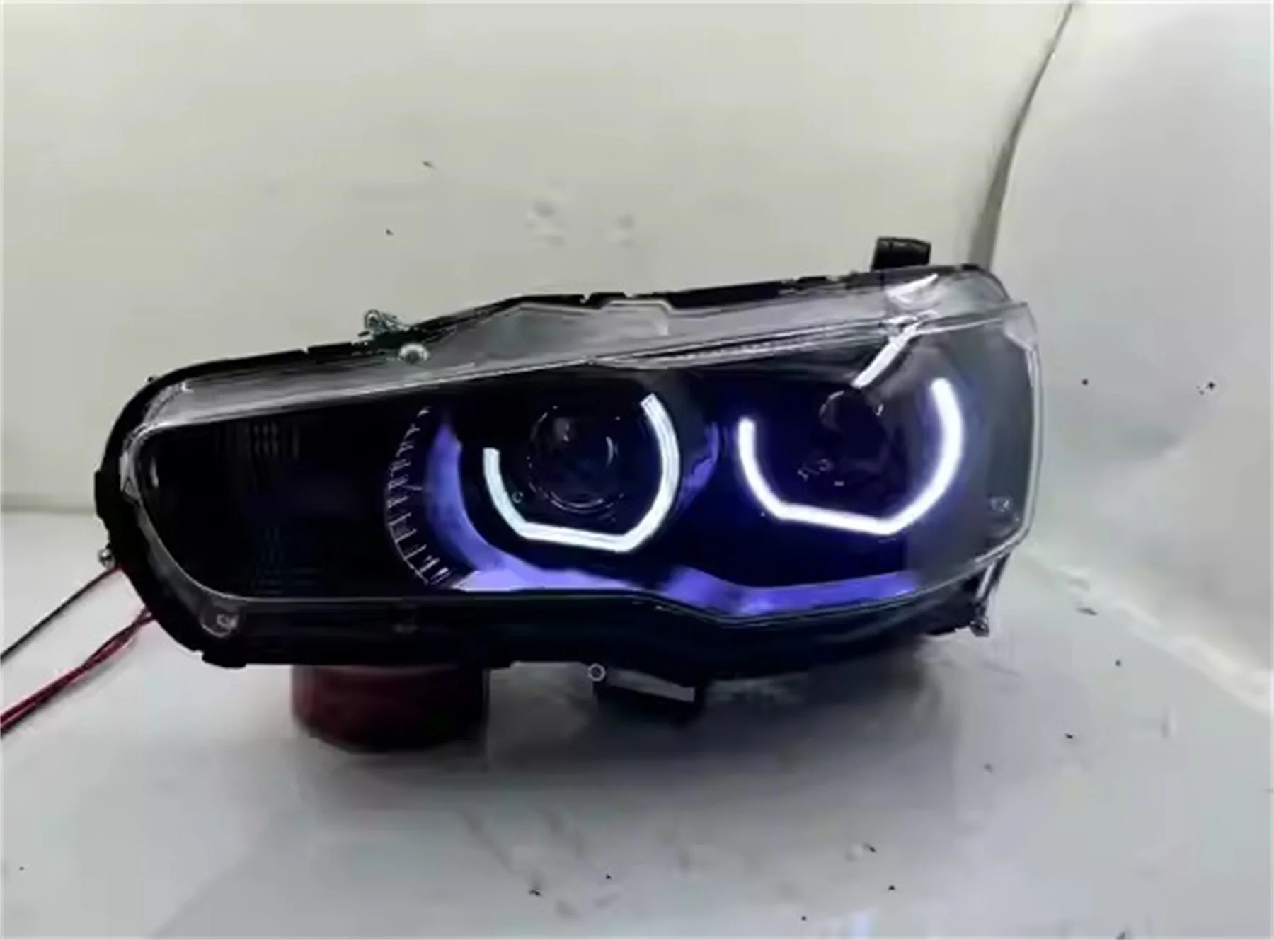 Car Front headlamp Led Headlight for Mitsubishi Lancer-ex  Daytime Running DRL Head lamp Low High Beam Angel eye Turn signal