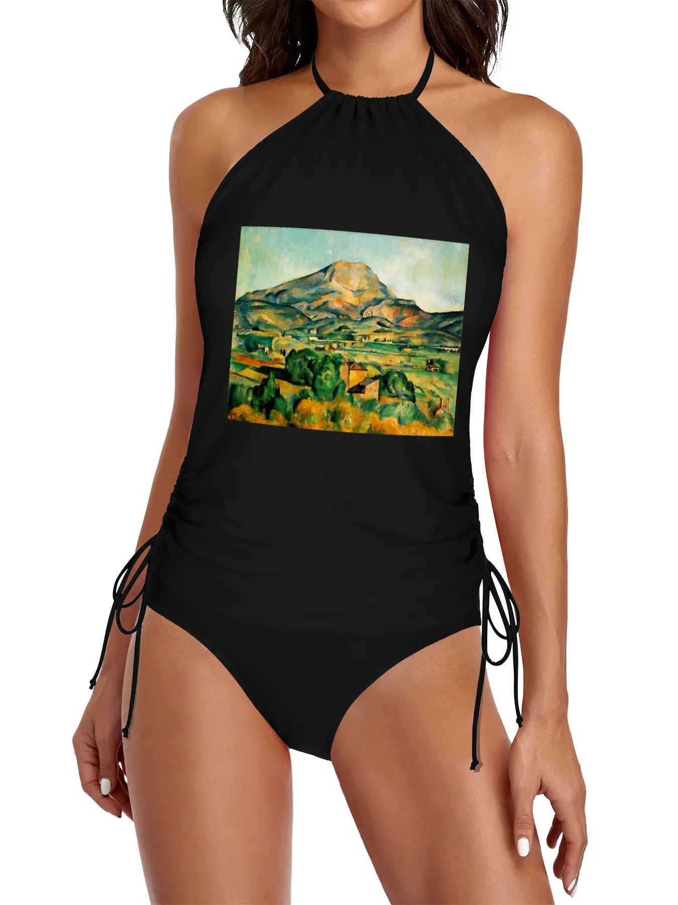 

Paul Cézanne - Mont Sainte Victoire Split Swimsuit Set summer women beach clothes women women's beach suit