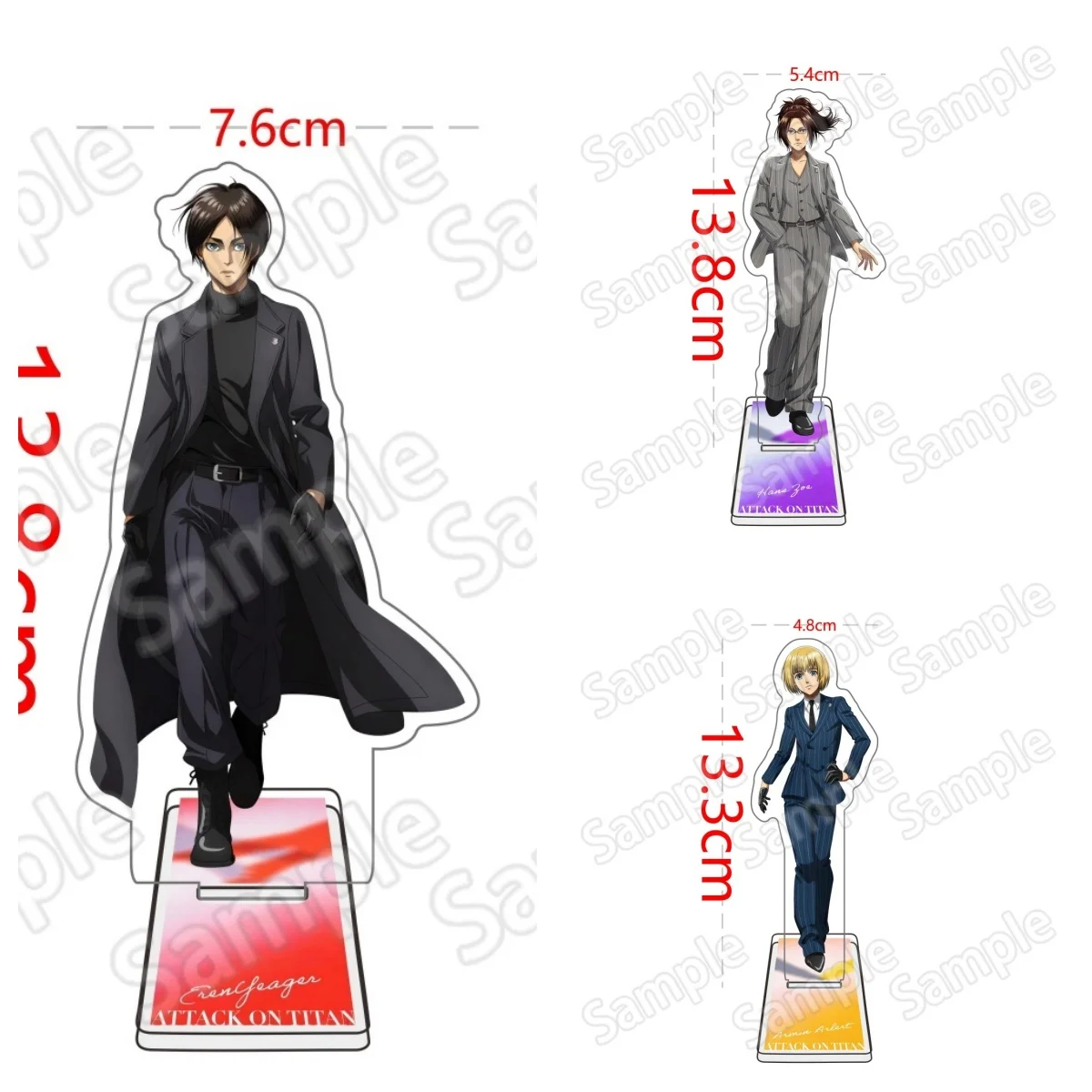 Attacking Giants Runway Ver. Hange Zoe Figure Acrylic Stand keychain Badge Erwin Figurine Standing Plate Levi Acrylic Ornament T
