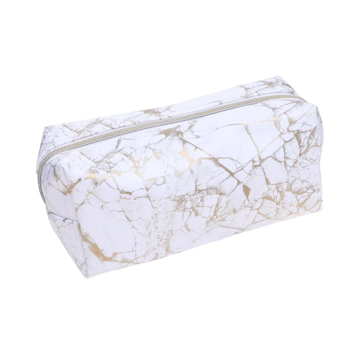 Marble Vein Design Compact Lightweight Makeup Bag High Capacity Organizer for Vacation Business Trip Outdoor Activities