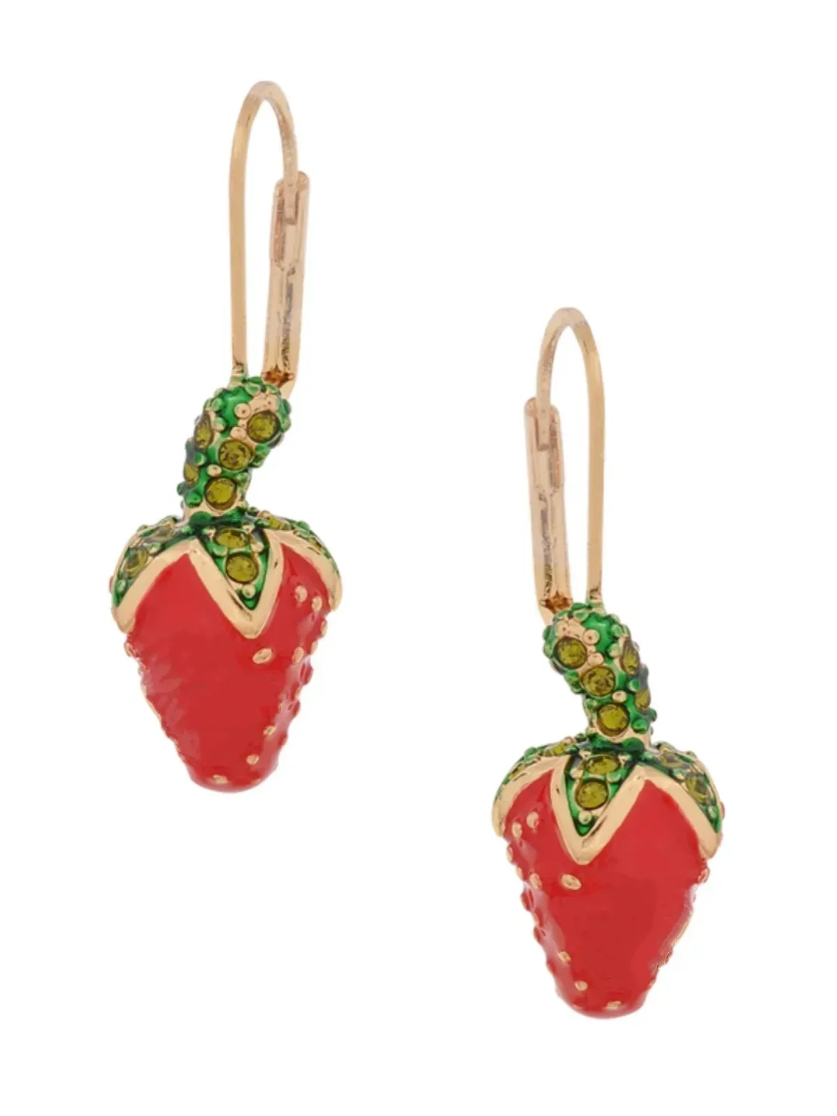 

2 Strawberry Saturn Earrings Cute Women's Jewelry
