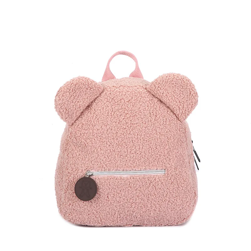 Personal isierte Bär Rucksack benutzer definierte Kinder tragbare Reise Einkaufstasche Rucksack Kinder Schule Rucksäcke mit Leder Patch Name