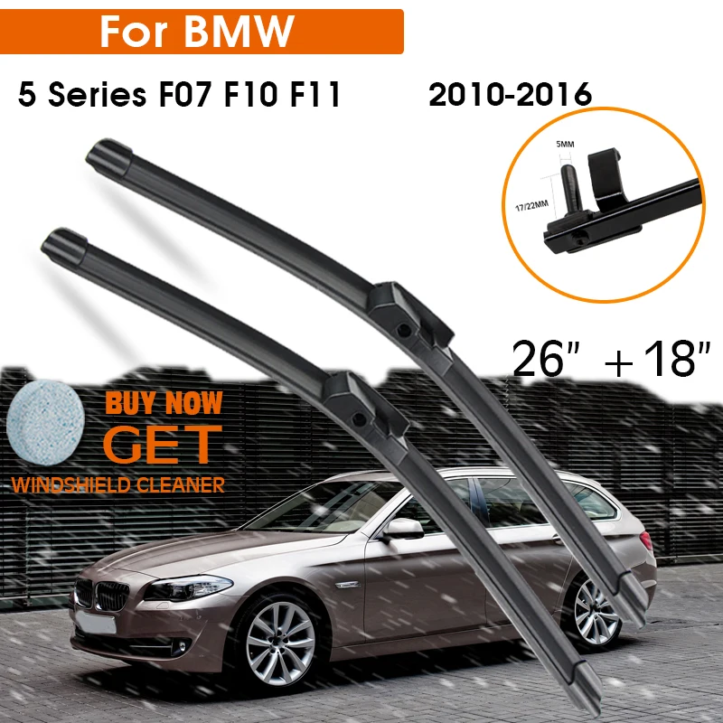 Car For BMW 5 Series F07 F10 F11 2010-2016 Windshield Rubber Silicon Refill Front Window Wiper 26\