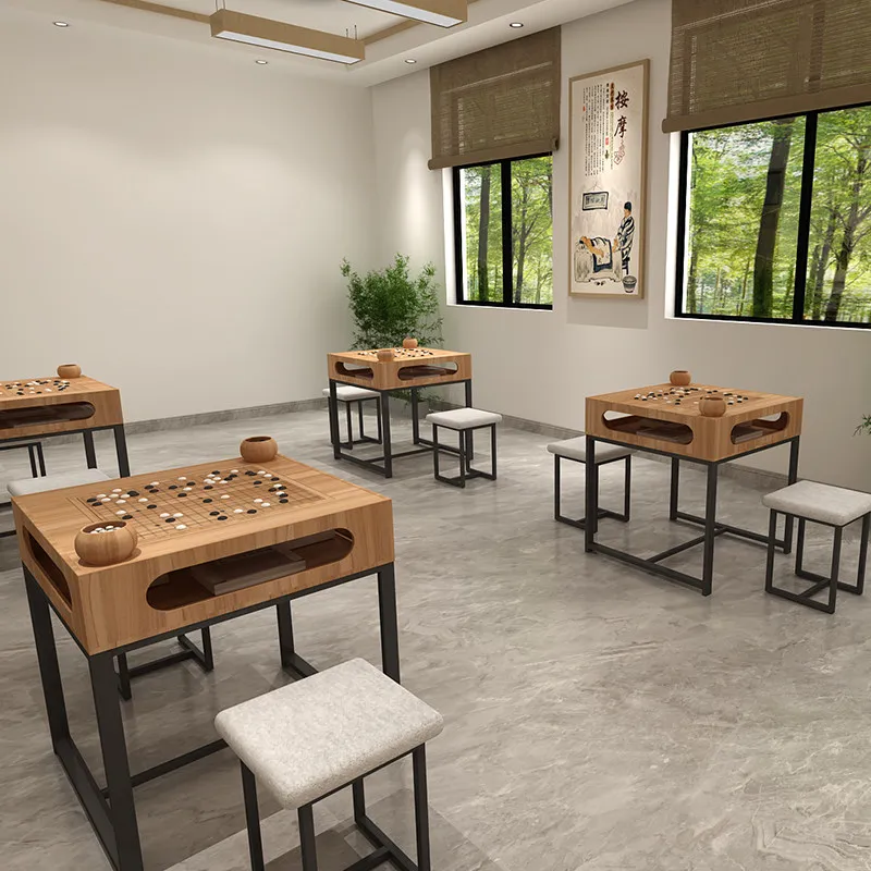 Go table and chair combination chess table household chessboard table double-sided dual-purpose chess meal integrated