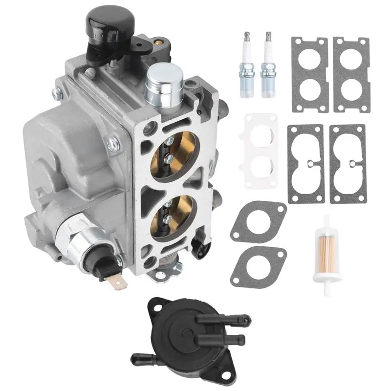 Professional Carburetor W/Fuel Pump Filter & Spark Plugs Kit For Honda GX630 GX630R GX660 GX690 16100-Z9E-033 16100-Z9E-023