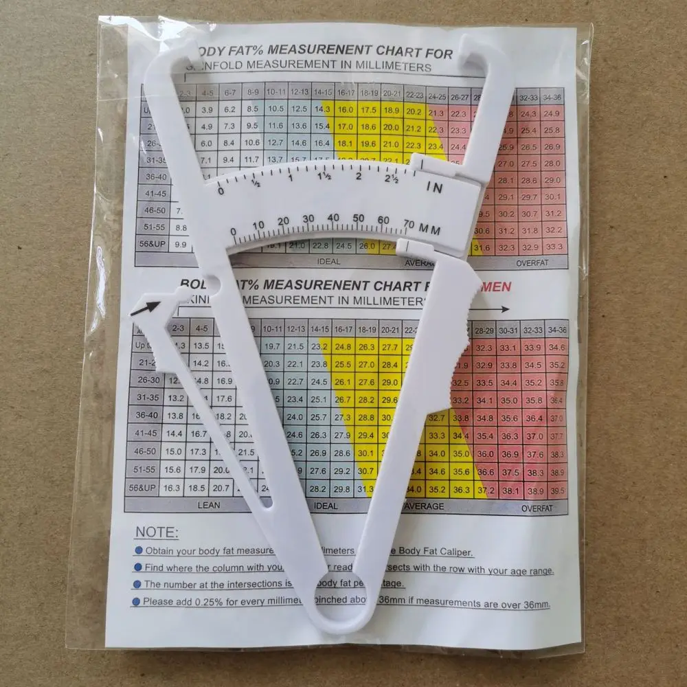 Fitness Body Fat Caliper Accurate Skinfold Measuring Device Professional Weight Loss Tool Health Training Equipment