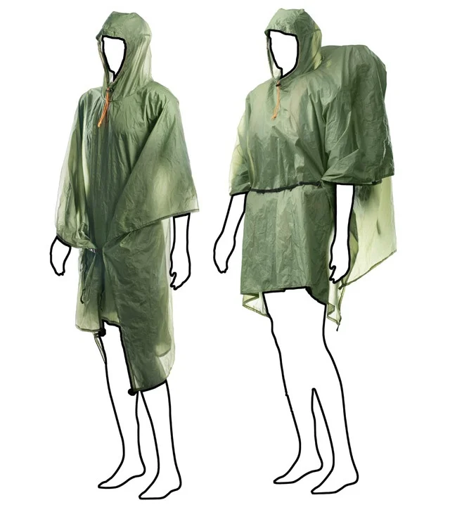 Knot Regenmantel Outdoor Ultraleichter Regenponcho Camping Tragbarer 20D Doppelsilikon Wasserdichter Poncho für Wandern, Rucksackreisen, Reisen – Detail 5