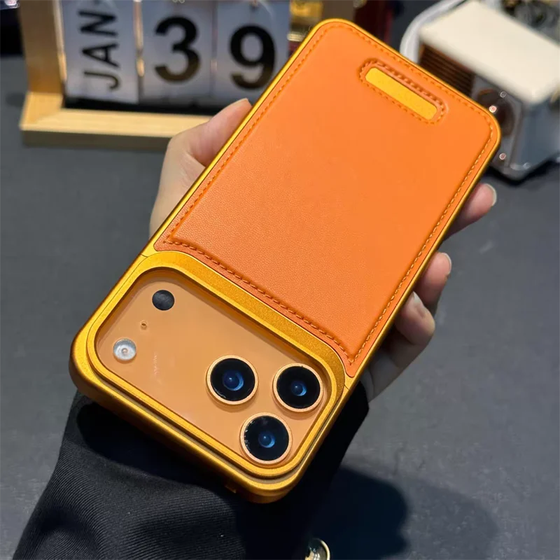 

Heat Dissipation Aromatherapy Anti Drop Magnetic Cover For iPhone 17 15 14 16 Pro Max 17Air Luxury Leather Borderless Phone Case