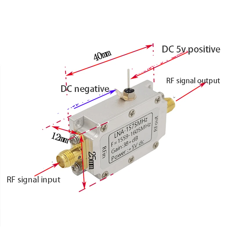 BD GPS Glonass Galileo 1575 МГц малошумный усилитель LNA RF модуль радиочастотного усилителя