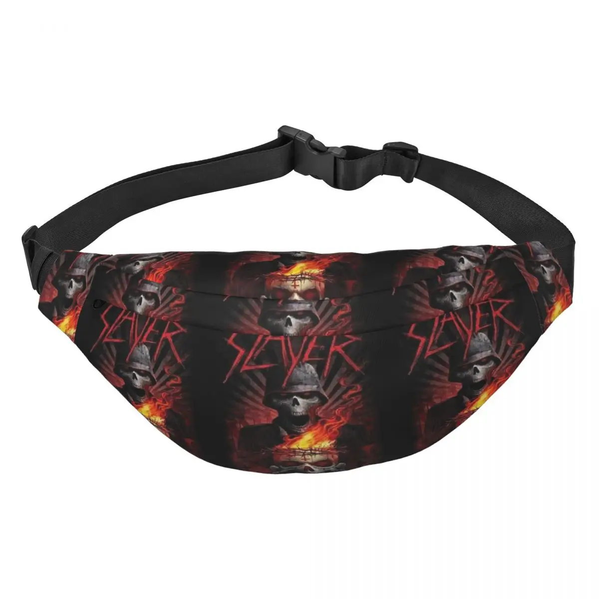 

Custom Heavy Metal Rock Band Slayers Fanny Pack Men Women Fashion Sling Crossbody Waist Bag for Running Phone Money Pouch