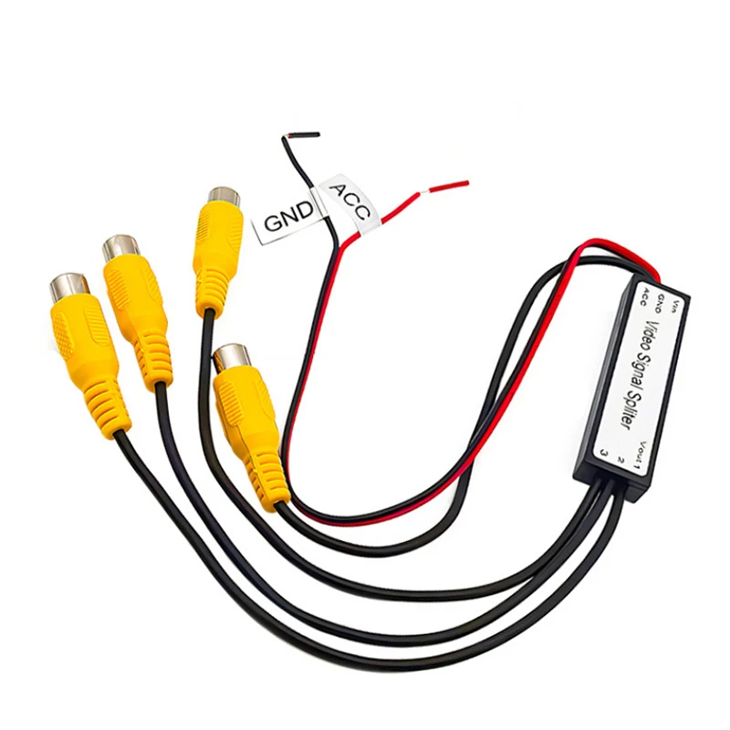 *Hot Sale CVBS & AHD720P Video Signal Splitter 1 To 3 Output Video Booster Amplifier Splitter For Car,Input 3 Output
