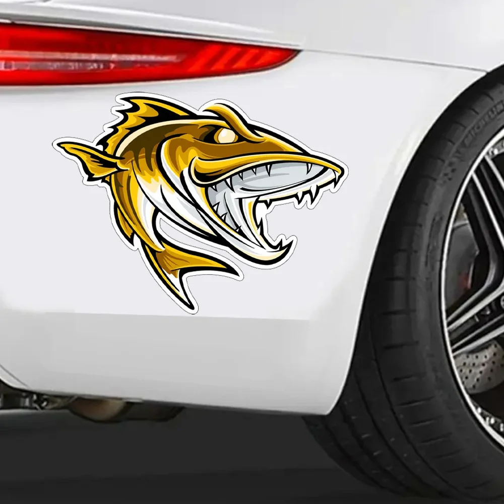 15x11cm Наклейка Рыба Fishing Waterproof Vinyl Car Sticker for Bumper, Window, Truck, Laptop, Durable Decal