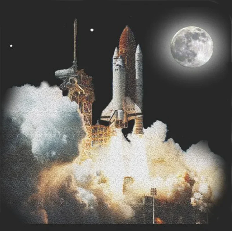 Creative Design Space Shuttle Liftoff Printed T-Shirt. Summer Cotton Short Sleeve O-Neck Unisex T Shirt New S-3XL