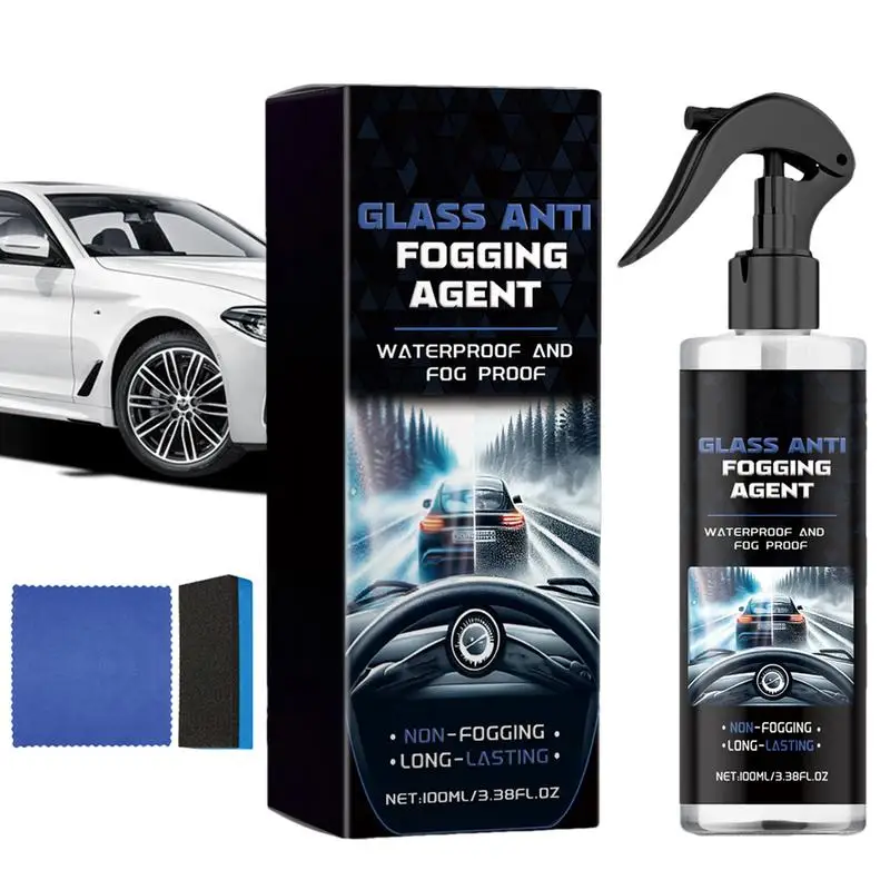 one set 100ml Car Glass Anti Fog Spray Agent Auto Windshield Water Repellent Anti Rain Glass Mirror Coating Sprayer