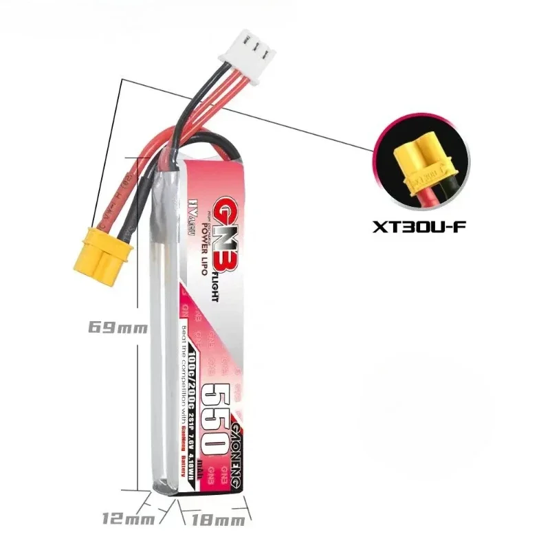 SkyDEl3-10pcs 2S 7.6V 550mAh 100C LIHV Remote Control Excellent