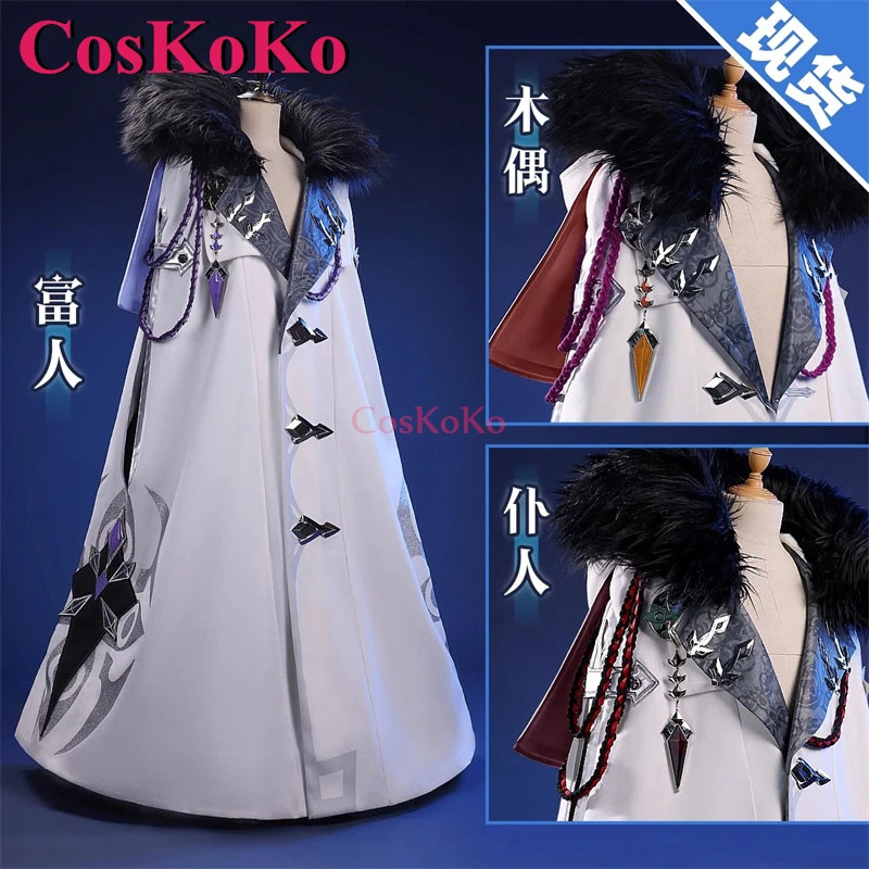 CosKoKo Sandrone/Arlecchino/Pantalone/Il Dottore/Scaramouche Cosplay Game Genshin Impact Costume Fatui Gorgeous Fashion Cloak