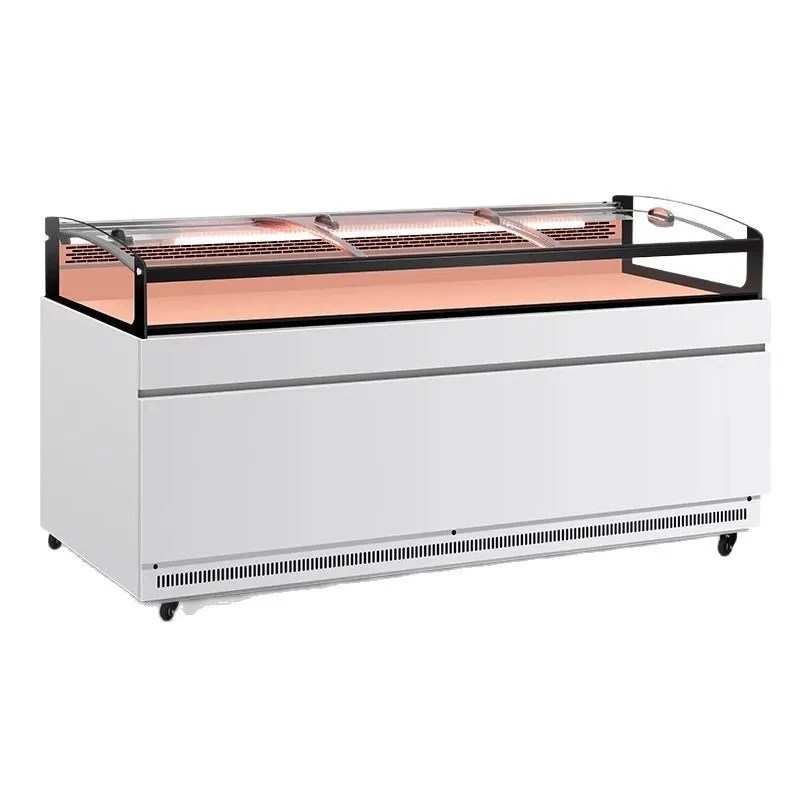 

Flat mouth air-cooled commercial duck neck cabinet fruit fishing fresh-keeping cabinet refrigerated cooked food braised vegetabl