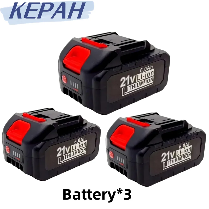 Suitable for Makita 21V 6000mah 5s2p  fast charging lithium-ion battery 18650, suitable for BL1850, BL1840, BL1440 (196391-6)