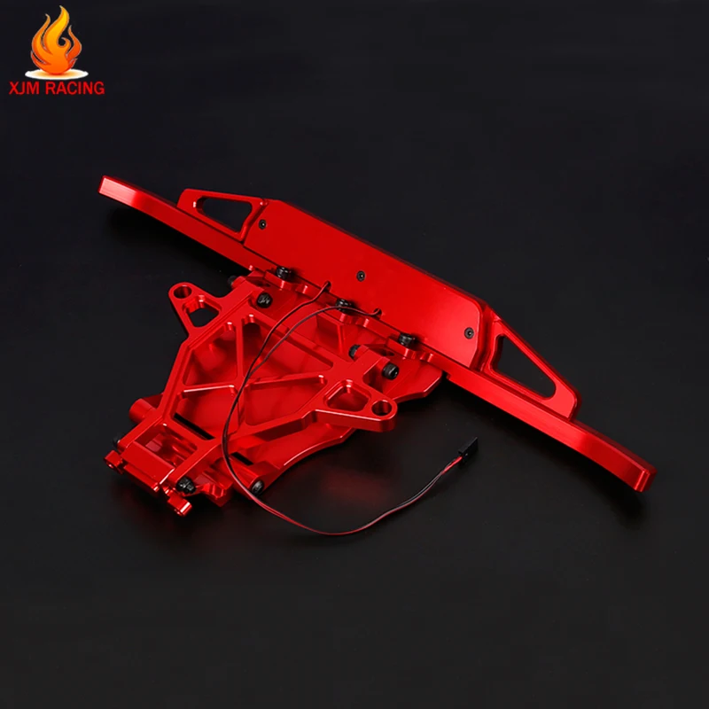 CNC Metal Front Bumper Whit Light Kit for 1/5 Losi 5ive-t Rovan Rofun Lt Kingmotor X2 Fid QL Truck Rc Car Racing Parts