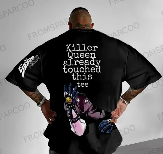 

JOJO's Wonderful Adventure Short-sleeved T-shirt Men's Summer New Japanese Loose Half-sleeved Top Tide