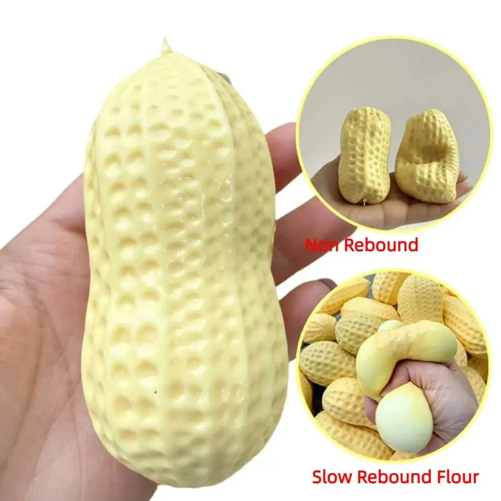 Kneading Creative Peanut Squeeze Realistic Yellow Non Rebound Fidget Relaxed Comfortable Peanut Pinch Office