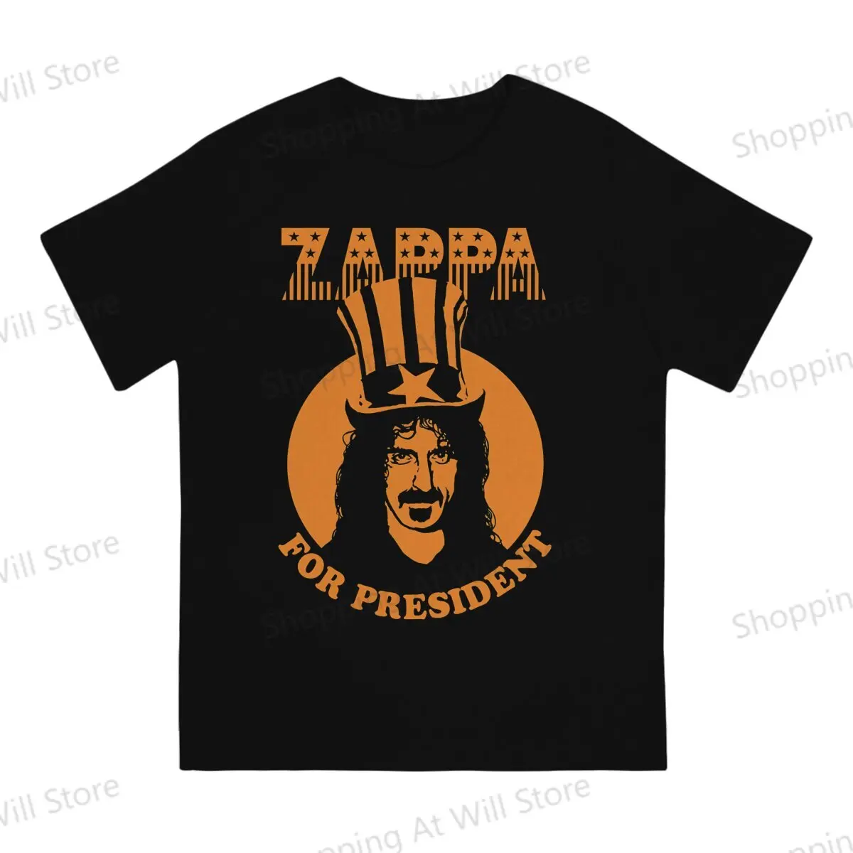 Tops 100% Cotton Fun Fashion Frank Zappa Zappa For President Men's and women's T-shirts  Short sleeved fun print