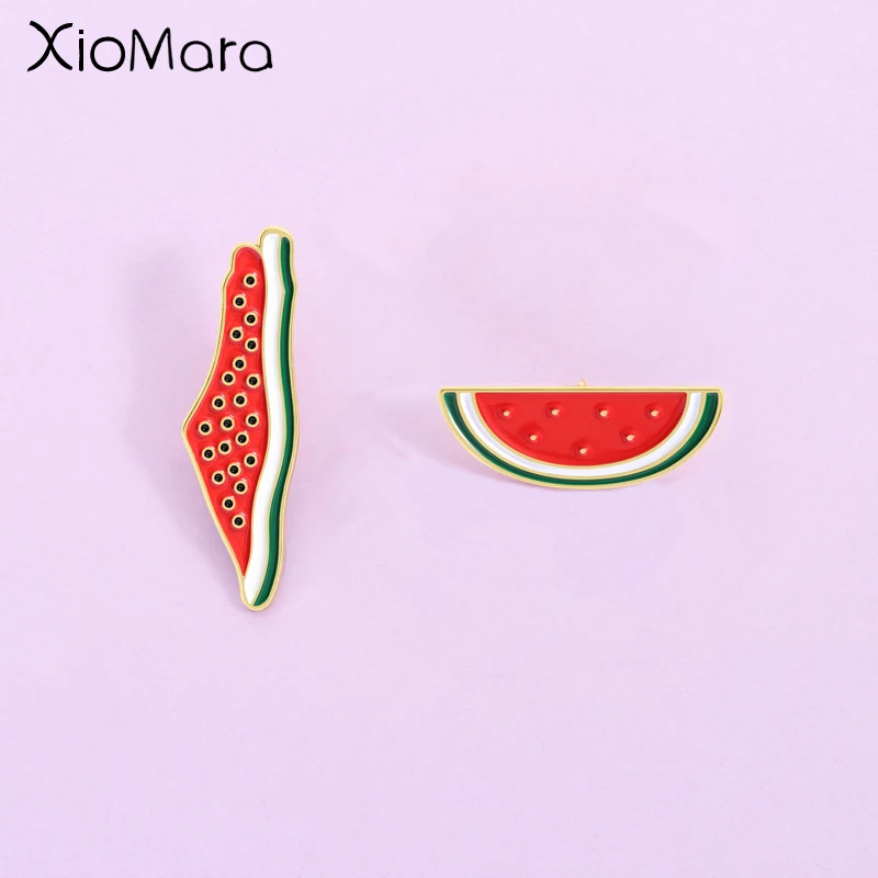 Summer Fruits Enamel Pin - Watermelon Slices Refreshing Lapel Brooch Backpack Badge Gift for Summer