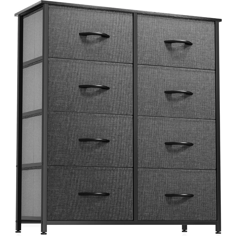 

Dresser for Bedroom, Fabric Tower with 8 Drawers, Tall Dresser, Chest of Drawers for Closet, Living Room, Sturdy Steel Frame, W