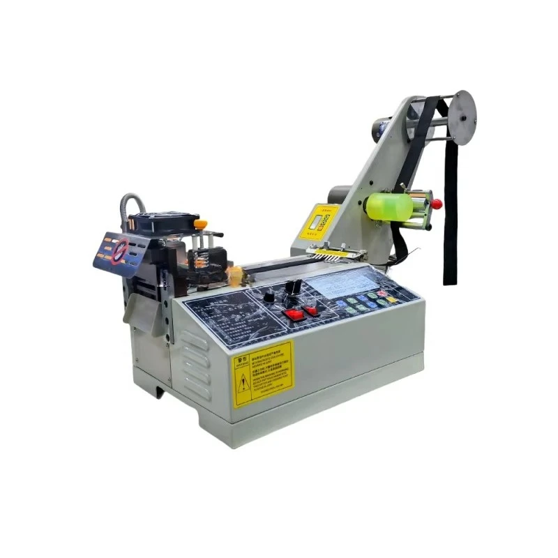 Elastic Tapes Webbing Belt Apparel Automatic Electric PLC Engine Hot Knife Cutter Cutting Machine