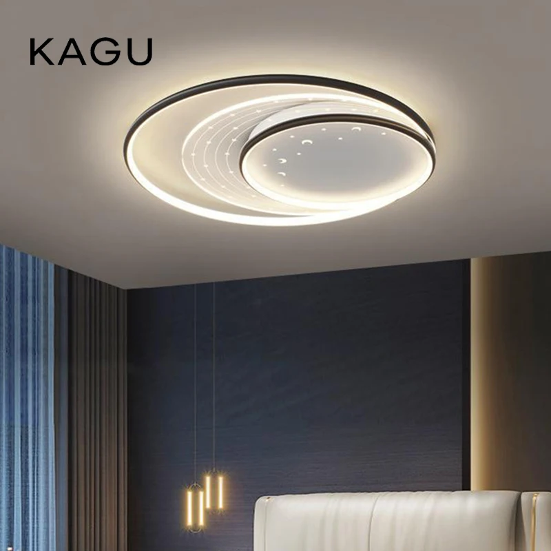 Moderne runde Schlafzimmer-Deckenleuchte, dimmbar, LED, für Esszimmer, nordische, oberflächenmontierte, minimalistische Beleuchtung für Zuhause