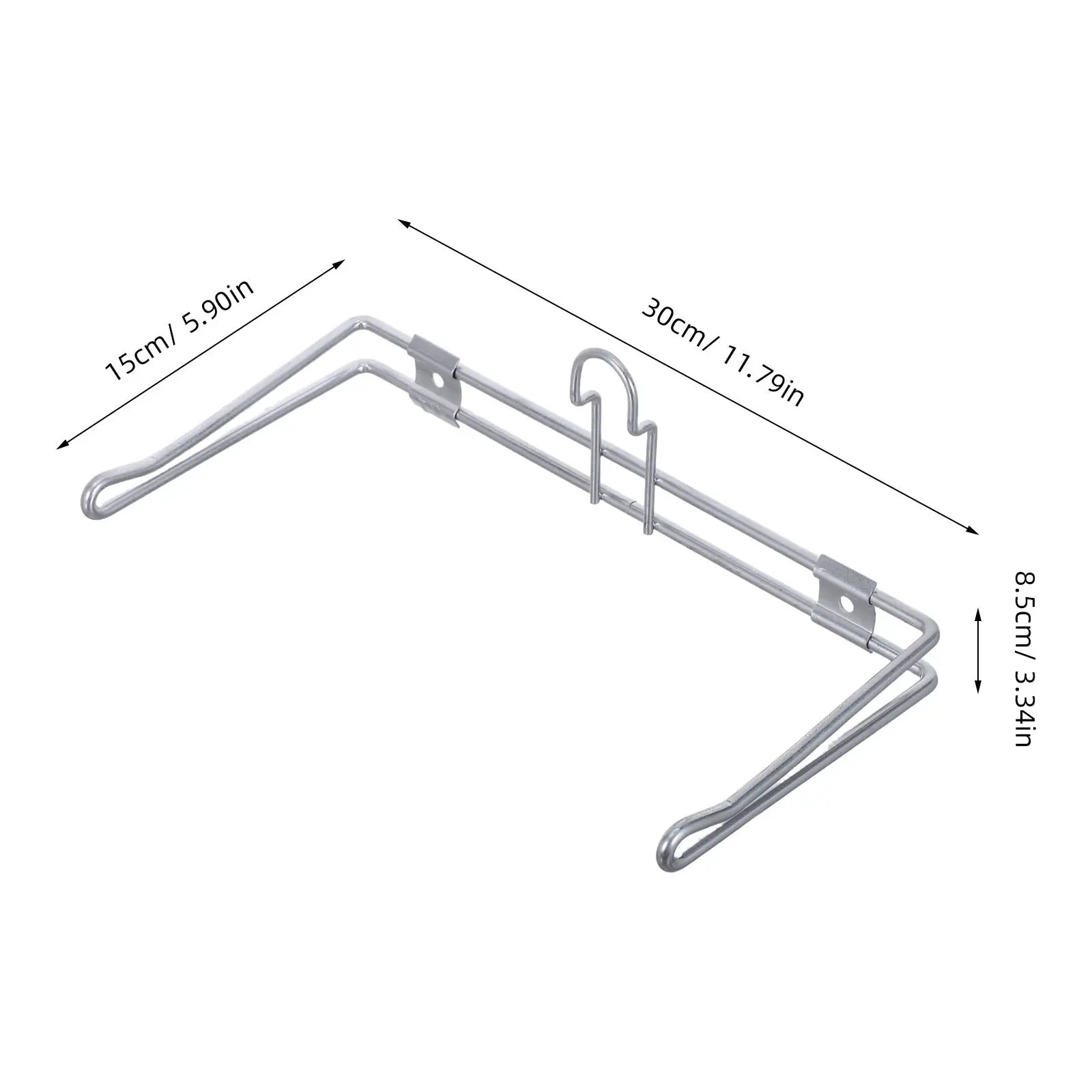 Shopping Bag Rack Holder 12 Inch Width Sturdy Metal Construction for Retail Supermarket Checkout Counters Plastic Grocery Bag