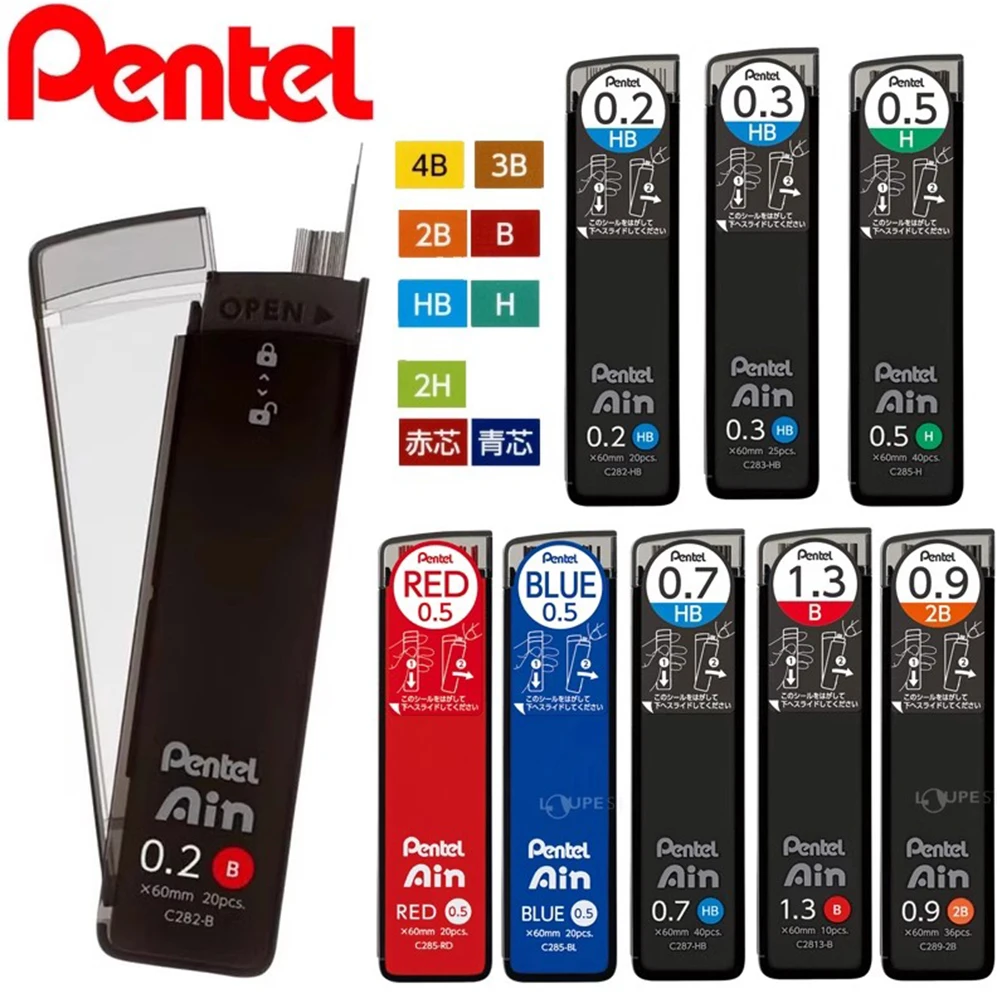 

Japan Pentel New Mechanical Pencil Lead C285 High Tenacity Breakproof Lead 0.2/0.3/0.5/0.7/1.3mm Art Stationery